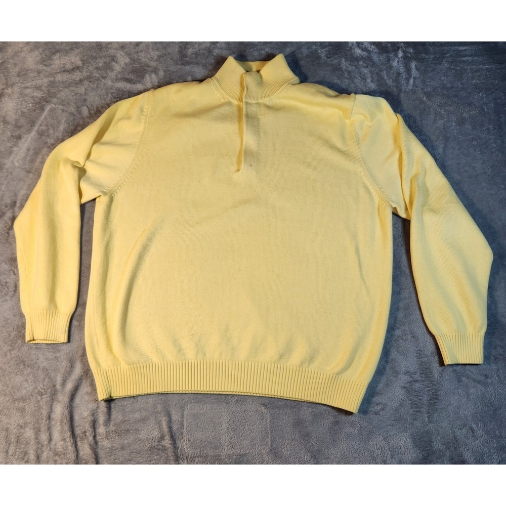 Brooks Brothers Sweater Mens XL Yellow Pima Cotton Vintage Hong Kong Vintage‎